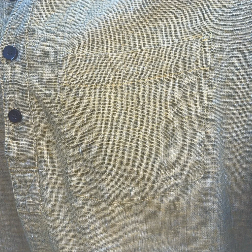 Green Linen Top/Shirt - Picture 4 of 4